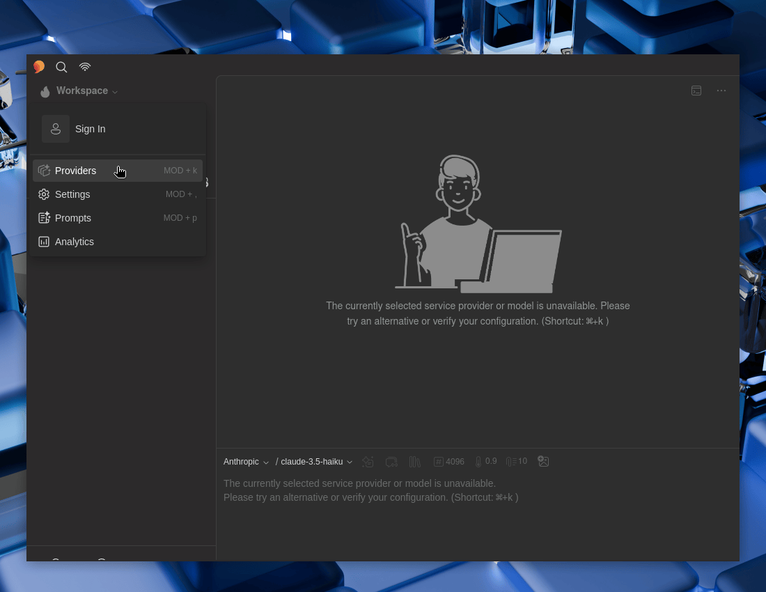 Figure 02: Providers Menu